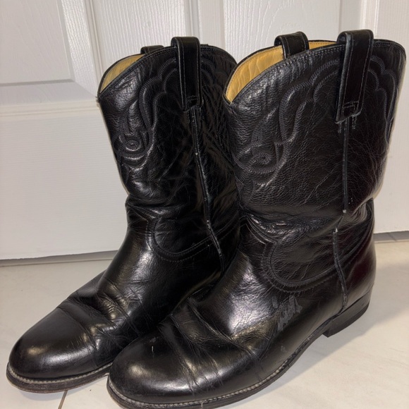 AGUILA Cowboy Boots Black Leather MEXICO US 11 - Picture 2 of 11